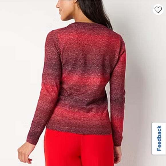 WORTHINGTON SWEATER red ombre BRAND NEW size xl CHEST MEASURES 42" - Picture 2 of 7